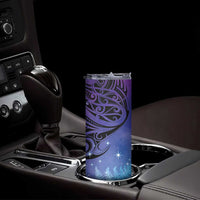 New Zealand Matariki Skinny Tumbler Aotearoa Maori New Year Galaxy Maori Silver Fern LT14 - Polynesian Pride