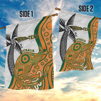 Custom Fiji And Australia Rugby Garden Flag Fijian Palm Tree Mix Aussie Kangaroo