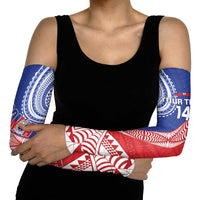 Tonga and Samoa Rugby Custom Arm Sleeves Ikale Tahi Manu Samoa Together - Polynesian Pride
