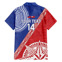 Tonga and Samoa Rugby Custom Family Matching Off Shoulder Short Dress and Hawaiian Shirt Ikale Tahi Manu Samoa Together - Polynesian Pride