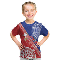 Tonga and Samoa Rugby Custom Kid T Shirt Ikale Tahi Manu Samoa Together - Polynesian Pride