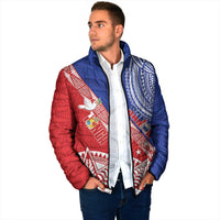Tonga and Samoa Rugby Custom Padded Jacket Ikale Tahi Manu Samoa Together - Polynesian Pride