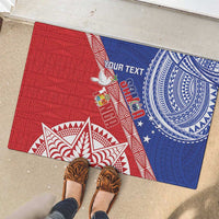 Tonga and Samoa Rugby Custom Rubber Doormat Ikale Tahi Manu Samoa Together - Polynesian Pride
