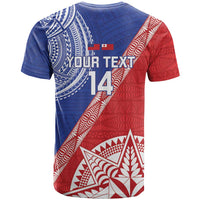 Tonga and Samoa Rugby Custom T Shirt Ikale Tahi Manu Samoa Together - Polynesian Pride