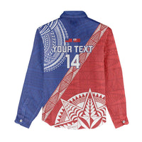 Tonga and Samoa Rugby Custom Women Casual Shirt Ikale Tahi Manu Samoa Together - Polynesian Pride