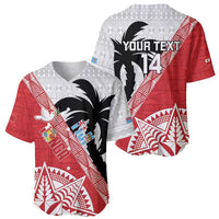 Fiji and Tonga Rugby Custom Baseball Jersey Flying Fijians Ikale Tahi Together Pacific - Polynesian Pride