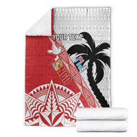 Fiji and Tonga Rugby Custom Blanket Flying Fijians Ikale Tahi Together Pacific - Polynesian Pride