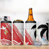 Fiji and Tonga Rugby 4 in 1 Can Cooler Tumbler Flying Fijians Ikale Tahi Together Pacific - Polynesian Pride