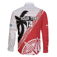 Fiji and Tonga Rugby Custom Family Matching Short Sleeve Bodycon Dress and Hawaiian Shirt Flying Fijians Ikale Tahi Together Pacific - Polynesian Pride