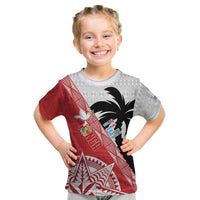 Fiji and Tonga Rugby Custom Kid T Shirt Flying Fijians Ikale Tahi Together Pacific - Polynesian Pride