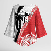 Fiji and Tonga Rugby Custom Kimono Sleeve Blouse Flying Fijians Ikale Tahi Together Pacific - Polynesian Pride