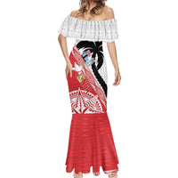 Fiji and Tonga Rugby Custom Mermaid Dress Flying Fijians Ikale Tahi Together Pacific - Polynesian Pride