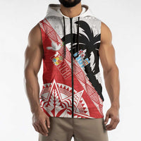 Fiji and Tonga Rugby Custom Sleeveless Zip Hoodie Flying Fijians Ikale Tahi Together Pacific - Polynesian Pride