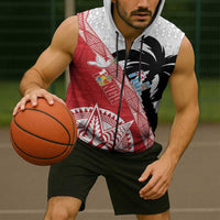 Fiji and Tonga Rugby Custom Sleeveless Zip Hoodie Flying Fijians Ikale Tahi Together Pacific - Polynesian Pride