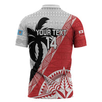 Fiji and Tonga Rugby Custom Zipper Polo Shirt Flying Fijians Ikale Tahi Together Pacific LT14 - Polynesian Pride