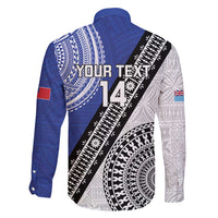 Fiji an Samoa Rugby Custom Family Matching Off Shoulder Maxi Dress and Hawaiian Shirt Flying Fijians Manu Samoa Together Pacific - Polynesian Pride