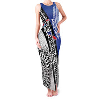 Fiji an Samoa Rugby Custom Family Matching Tank Maxi Dress and Hawaiian Shirt Flying Fijians Manu Samoa Together Pacific - Polynesian Pride