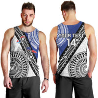 Fiji an Samoa Rugby Custom Men Tank Top Flying Fijians Manu Samoa Together Pacific - Polynesian Pride