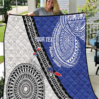 Fiji an Samoa Rugby Custom Quilt Flying Fijians Manu Samoa Together Pacific - Polynesian Pride