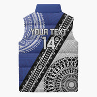 Fiji an Samoa Rugby Custom Sleeveless Puffer Jacket Flying Fijians Manu Samoa Together Pacific - Polynesian Pride