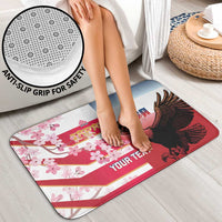 USA and Japan Rugby Custom Bathroom Set Eagles Brave Blossoms Together Pacific - Polynesian Pride