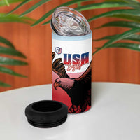 USA and Japan Rugby 4 in 1 Can Cooler Tumbler Eagles Brave Blossoms Together Pacific - Polynesian Pride