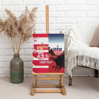 USA and Japan Rugby Custom Canvas Wall Art Eagles Brave Blossoms Together Pacific - Polynesian Pride