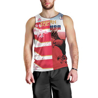 USA and Japan Rugby Custom Men Tank Top Eagles Brave Blossoms Together Pacific - Polynesian Pride