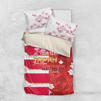 Canada and Japan Rugby Custom Bedding Set Canucks Brave Blossoms Together Pacific - Polynesian Pride