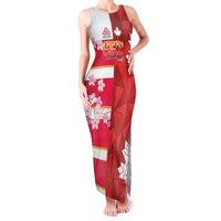 Canada and Japan Rugby Custom Family Matching Tank Maxi Dress and Hawaiian Shirt Canucks Brave Blossoms Together Pacific - Polynesian Pride