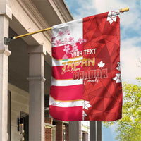 Canada and Japan Rugby Custom Garden Flag Canucks Brave Blossoms Together Pacific - Polynesian Pride