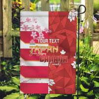 Canada and Japan Rugby Custom Garden Flag Canucks Brave Blossoms Together Pacific - Polynesian Pride