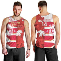 Canada and Japan Rugby Custom Men Tank Top Canucks Brave Blossoms Together Pacific - Polynesian Pride