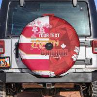 Canada and Japan Rugby Custom Spare Tire Cover Canucks Brave Blossoms Together Pacific - Polynesian Pride
