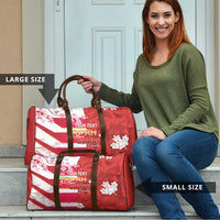 Canada and Japan Rugby Custom Travel Bag Canucks Brave Blossoms Together Pacific - Polynesian Pride