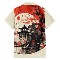 Samurai Warrior Japan Family Matching Puletasi and Hawaiian Shirt Red-blossomed Tree Classic Japanese Stylized LT14 - Polynesian Pride