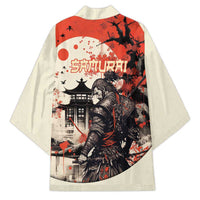 Samurai Warrior Japan Kimono Red-blossomed Tree Classic Japanese Stylized LT14 - Polynesian Pride
