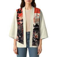 Samurai Warrior Japan Kimono Red-blossomed Tree Classic Japanese Stylized LT14 - Polynesian Pride