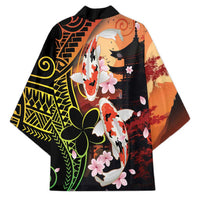 Hawaiian and Japanese Kimono Koi Fish With Kanaka Polynesian Tattoo - Polynesian Pride
