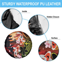 Hawaiian and Japanese Spare Tire Cover Koi Fish With Kanaka Polynesian Tattoo - Polynesian Pride