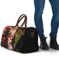 Hawaiian and Japanese Travel Bag Koi Fish With Kanaka Polynesian Tattoo - Polynesian Pride