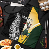 New Zealand and South Africa Rugby Custom Apron Maori Silver Fern Springbok Together - Polynesian Pride