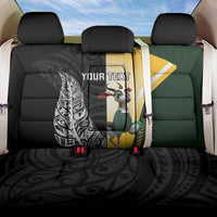 New Zealand and South Africa Rugby Custom Back Car Seat Cover Maori Silver Fern Springbok Together - Polynesian Pride
