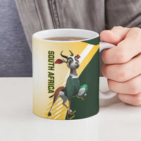 New Zealand and South Africa Rugby Ceramic Mug Maori Silver Fern Springbok Together - Polynesian Pride