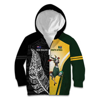 New Zealand and South Africa Rugby Custom Kid Hoodie Maori Silver Fern Springbok Together - Polynesian Pride