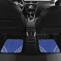 Queen Salote College 100 Years Personalized Car Mats Tonga QSC Heilala Lei Blue Ngatu Pattern