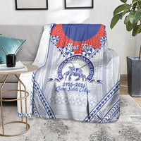 Queen Salote College 100 Years Personalized Blanket Tonga QSC Heilala Lei White Ngatu Pattern