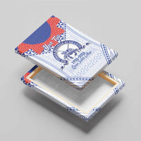 Queen Salote College 100 Years Personalized Canvas Wall Art Tonga QSC Heilala Lei White Ngatu Pattern