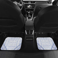 Queen Salote College 100 Years Personalized Car Mats Tonga QSC Heilala Lei White Ngatu Pattern