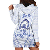 Queen Salote College 100 Years Personalized Hoodie Dress Tonga QSC Heilala Lei White Ngatu Pattern
